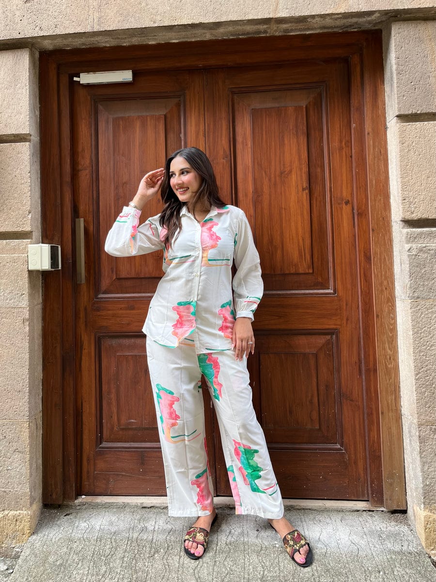 New Muslin Pure Cotton Co-ord Set 
